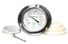 Back connection remote reading thermometer with top flange 400RF21022F
