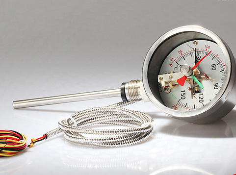 Electric contact bimetal thermometer