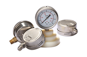 Bayonet bezel oil filled pressure gauge PG400OVB