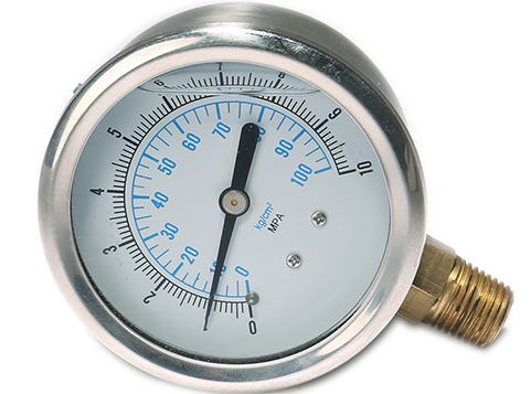 Bottom connection oil filled pressure gauge PG400OV