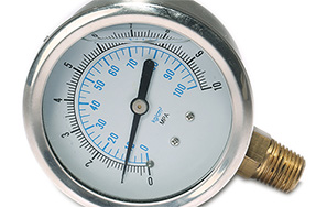 Bottom connection oil filled pressure gauge PG400OV