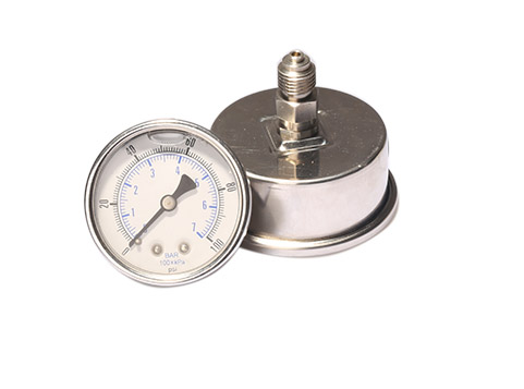 Back connection oil filled pressure gauge PG221OH