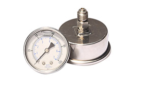 Back connection oil filled pressure gauge PG221OH