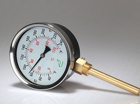 Bottom connection hot water bimetal thermometer IH series