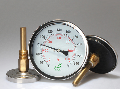 Back connection hot water bimetal thermometer HC series